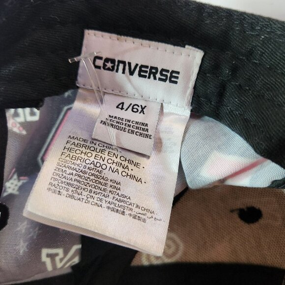 Converse All Star Kids Cap 4-6X Black Pink Adjustable Snapback Hat - Picture 3 of 4